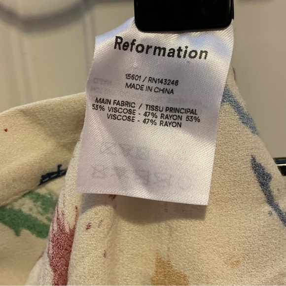 Reformation Bea Slip Midi Skirt Paint Splatter Painted Lady A-Line Sz 8 $148.00 - Picture 13 of 14